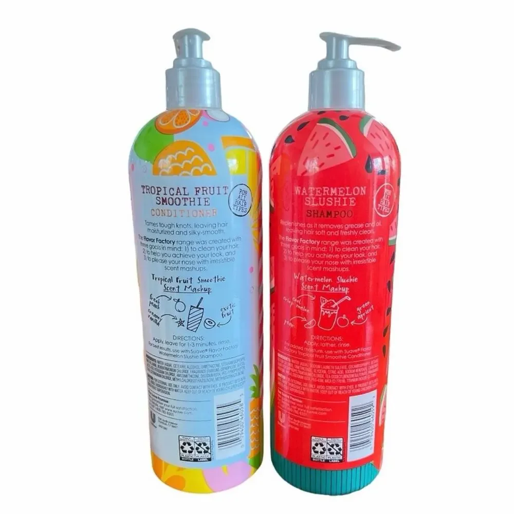 Suave Flavor Factory Shampoo & Conditioner Set Watermelon Tropical Fruit 20 oz